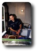 Marco und Grillfleisch